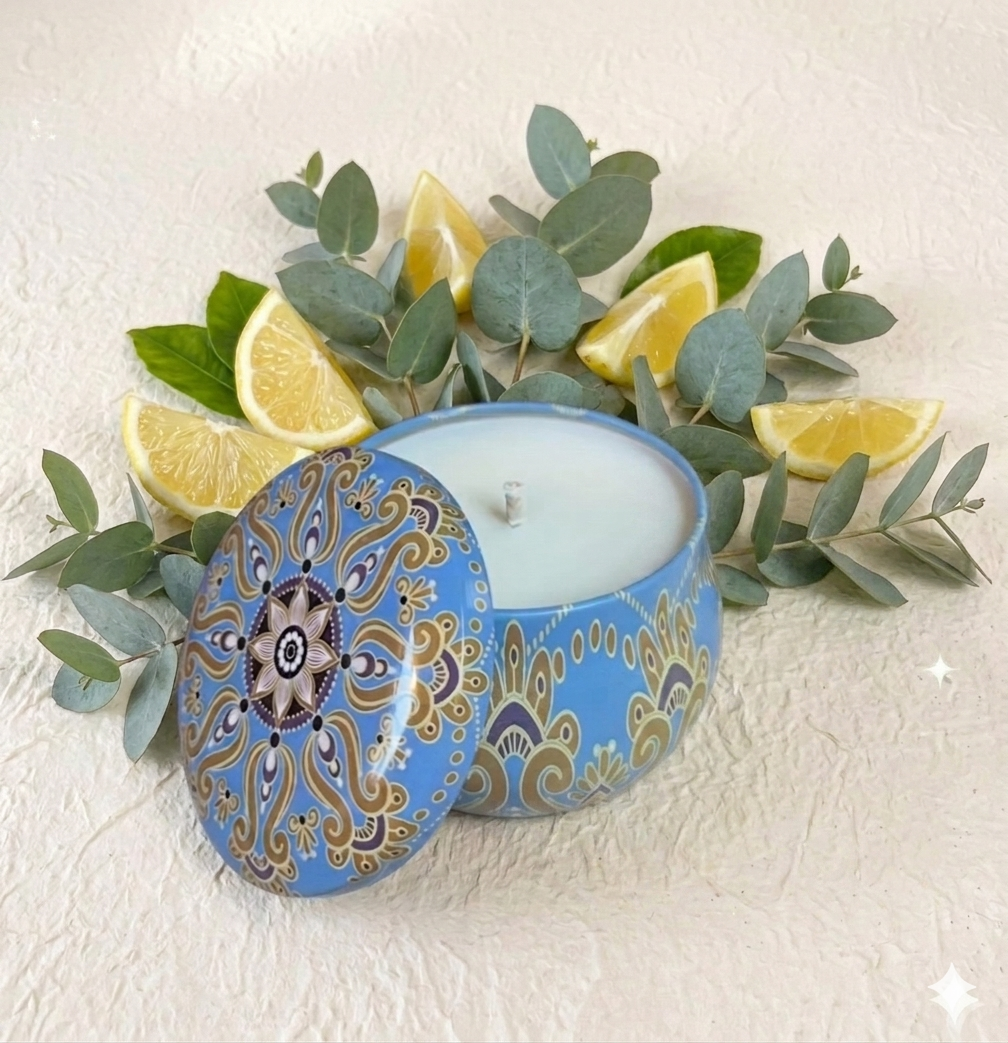 Bougie cire de soja - Eucalyptus & citron